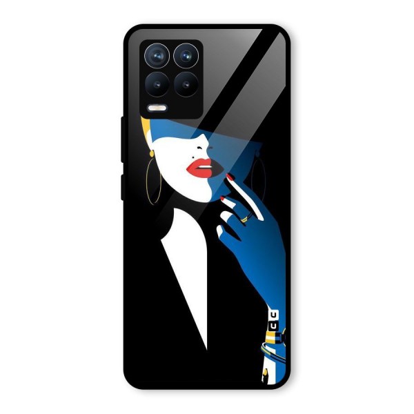 Elegant Woman Glass Back Case for Realme 8