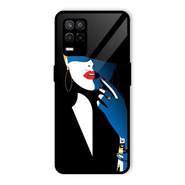 Elegant Woman Glass Back Case for Realme 9 5G