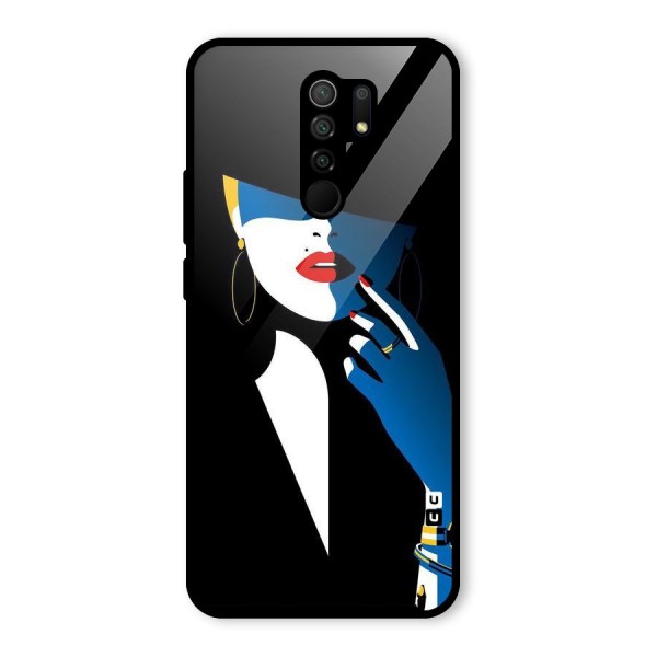 Elegant Woman Glass Back Case for Redmi 9 Prime