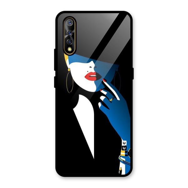 Elegant Woman Glass Back Case for Vivo S1