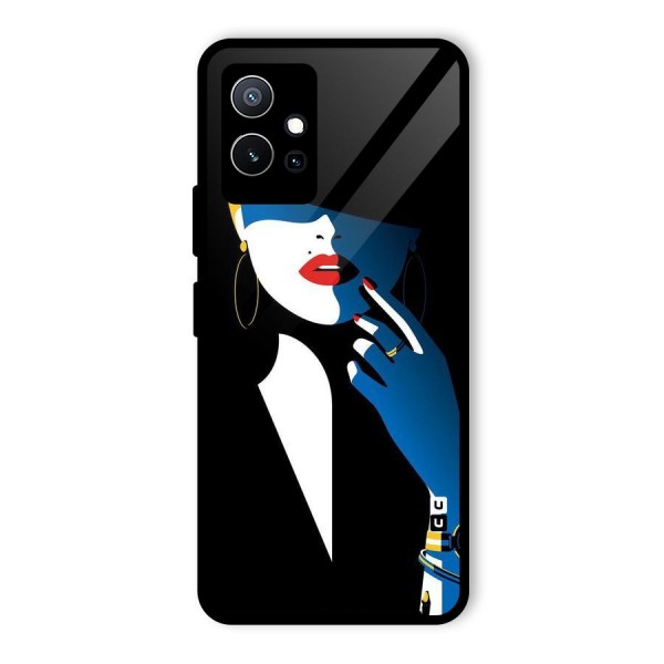 Elegant Woman Glass Back Case for Vivo T1 5G