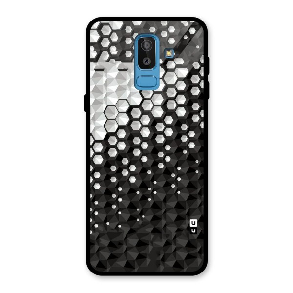 Elite Hexagonal Glass Back Case for Galaxy J8