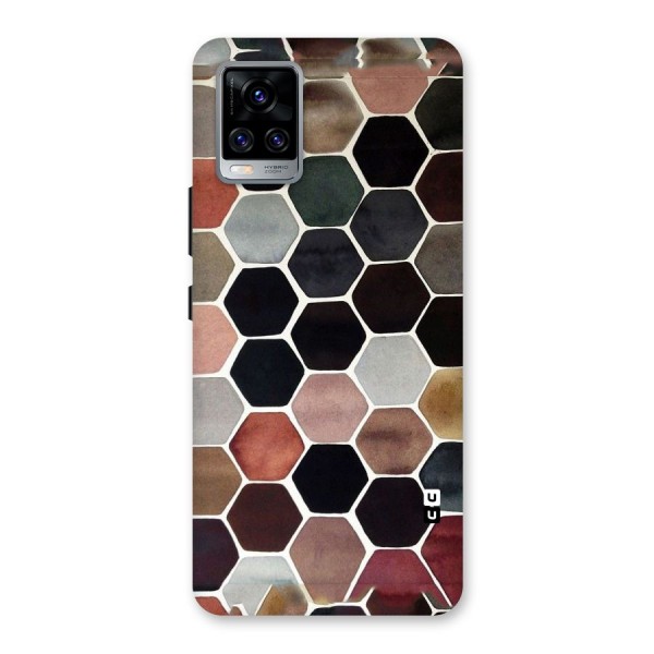 Elite Pastel Hexagons Back Case for Vivo V20 Pro