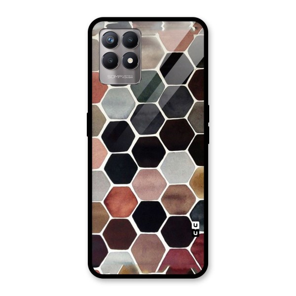 Elite Pastel Hexagons Glass Back Case for Realme 8i