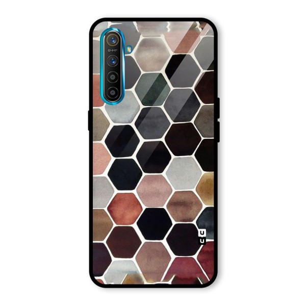 Elite Pastel Hexagons Glass Back Case for Realme XT