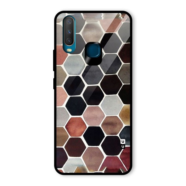 Elite Pastel Hexagons Glass Back Case for Vivo Y12