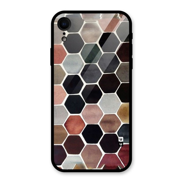 Elite Pastel Hexagons Glass Back Case for XR