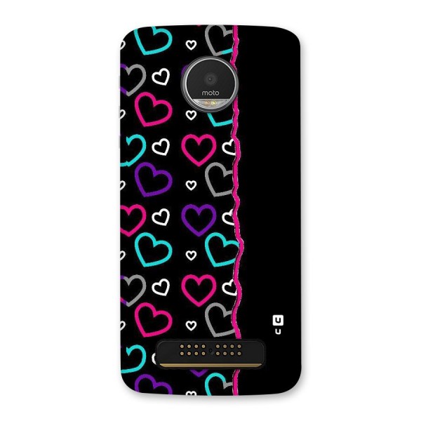 Empty Hearts Back Case for Moto Z Play