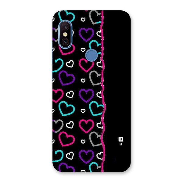 Empty Hearts Back Case for Redmi Note 6 Pro