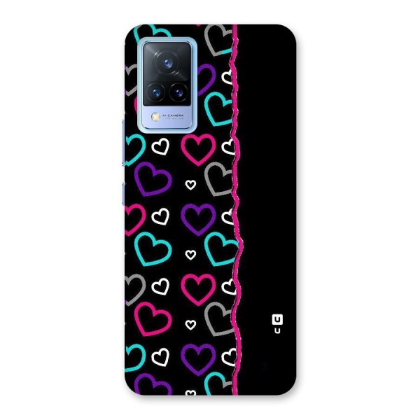 Empty Hearts Back Case for Vivo V21 5G