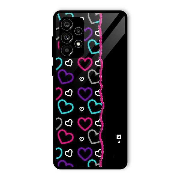 Empty Hearts Glass Back Case for Galaxy A73 5G