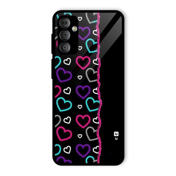 Empty Hearts Glass Back Case for Galaxy F23