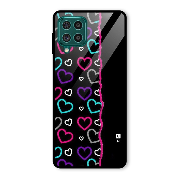 Empty Hearts Glass Back Case for Galaxy F62