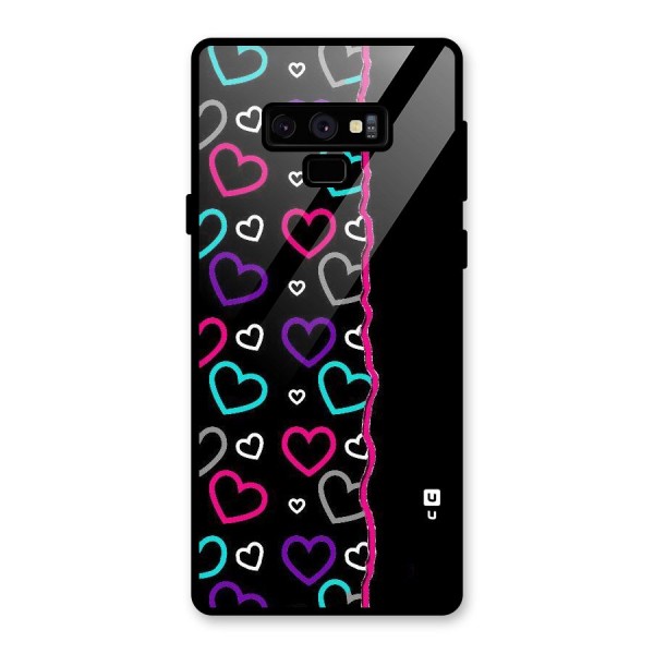 Empty Hearts Glass Back Case for Galaxy Note 9