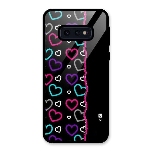 Empty Hearts Glass Back Case for Galaxy S10e