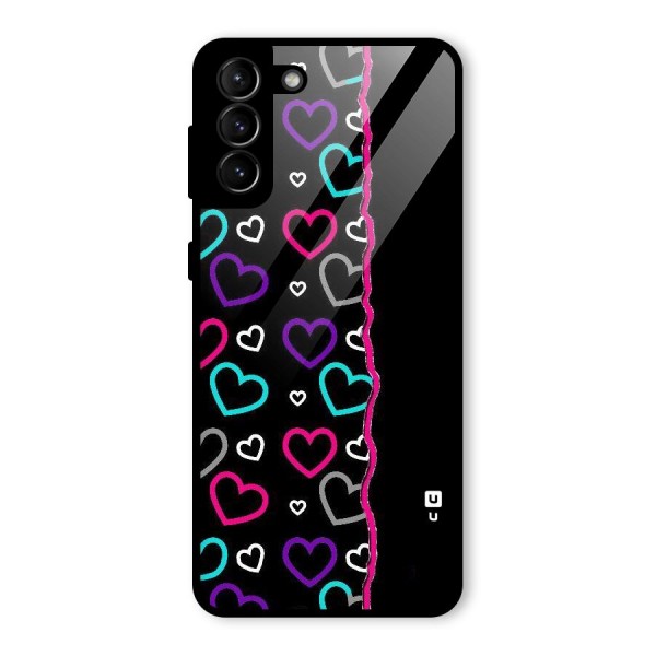 Empty Hearts Glass Back Case for Galaxy S21 Plus