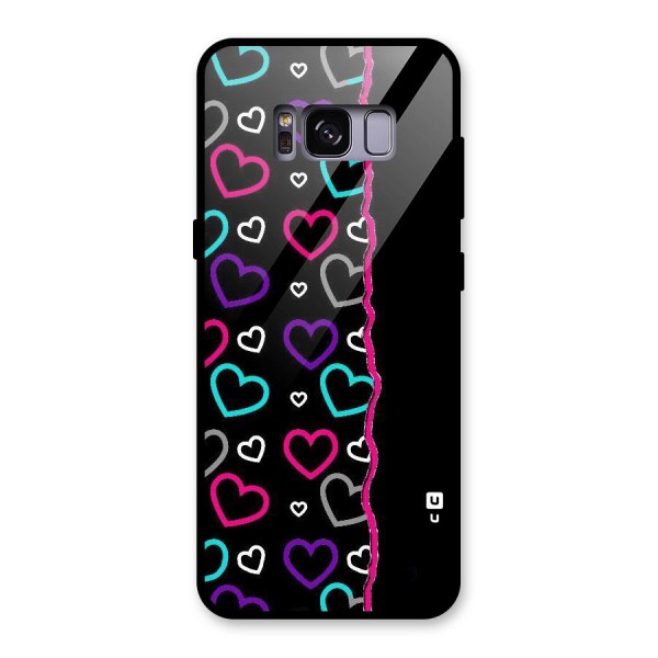 Empty Hearts Glass Back Case for Galaxy S8