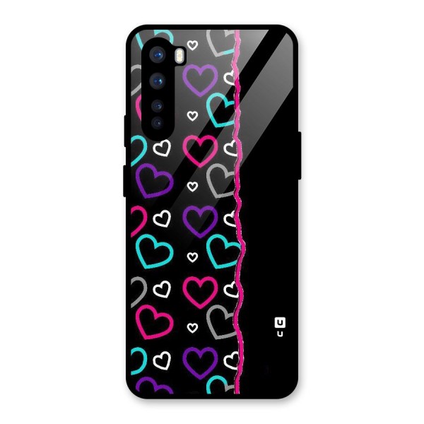 Empty Hearts Glass Back Case for OnePlus Nord