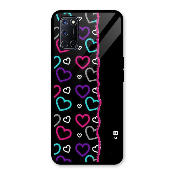 Empty Hearts Glass Back Case for Oppo A52