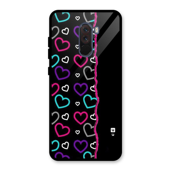 Empty Hearts Glass Back Case for Poco F1