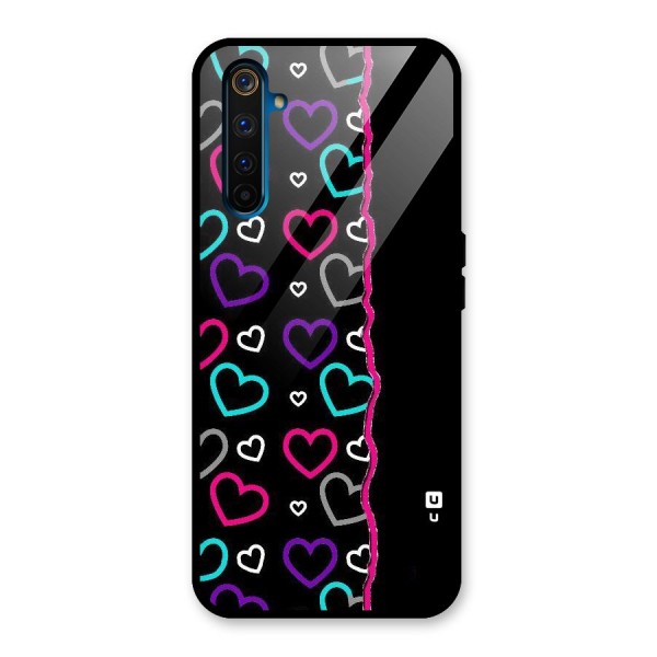 Empty Hearts Glass Back Case for Realme 6 Pro