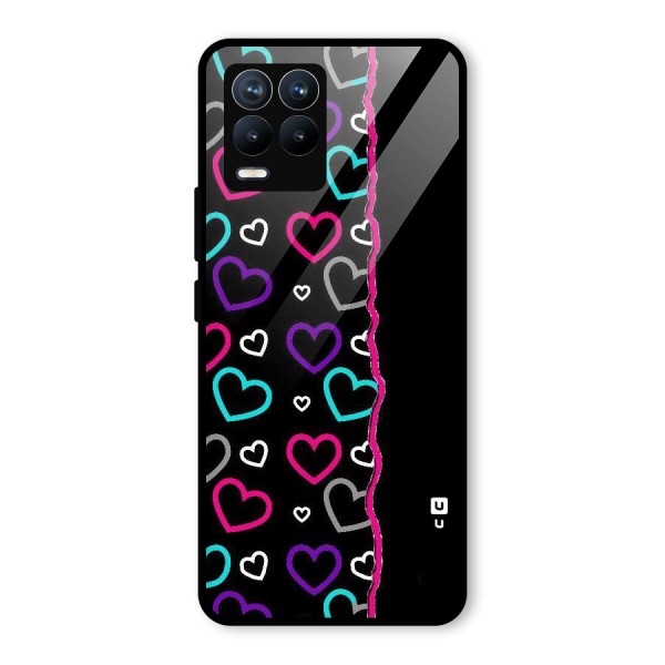 Empty Hearts Glass Back Case for Realme 8 Pro