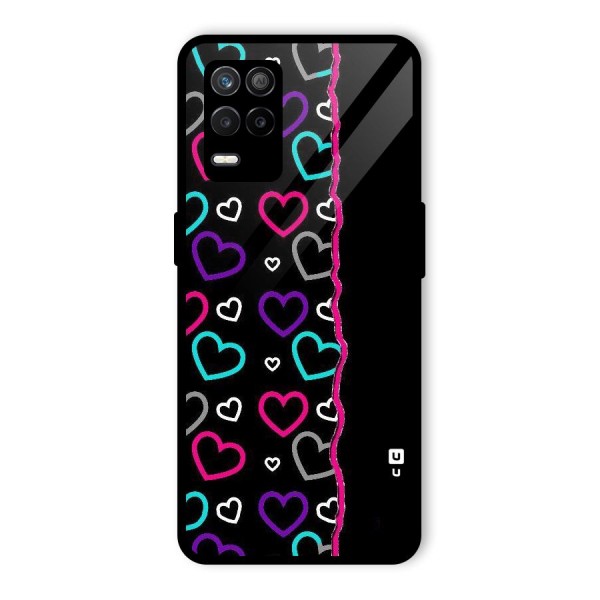 Empty Hearts Glass Back Case for Realme 9 5G