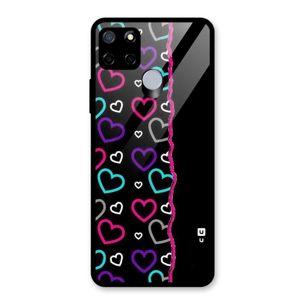 Empty Hearts Glass Back Case for Realme C12