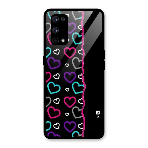 Empty Hearts Glass Back Case for Realme X7 Pro