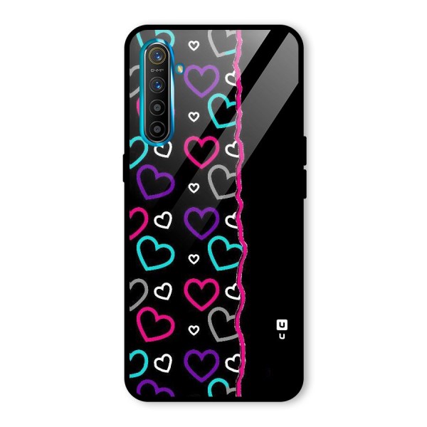 Empty Hearts Glass Back Case for Realme XT