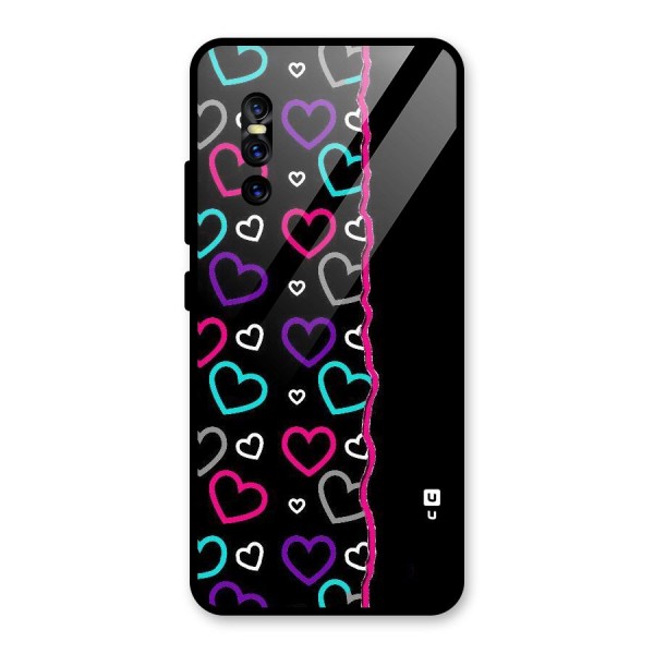 Empty Hearts Glass Back Case for Vivo V15 Pro