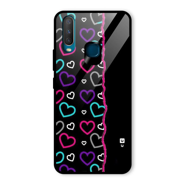 Empty Hearts Glass Back Case for Vivo Y12