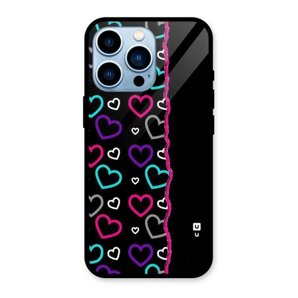 Empty Hearts Glass Back Case for iPhone 13 Pro