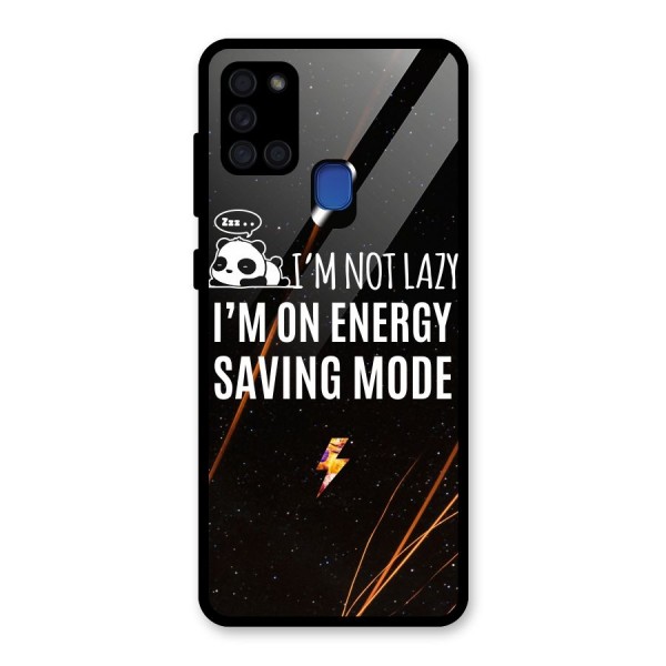 Energy Saving Mode Glass Back Case for Galaxy A21s