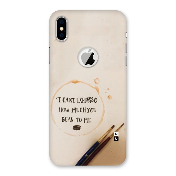 Espresso Bean Back Case for iPhone XS Logo Cut