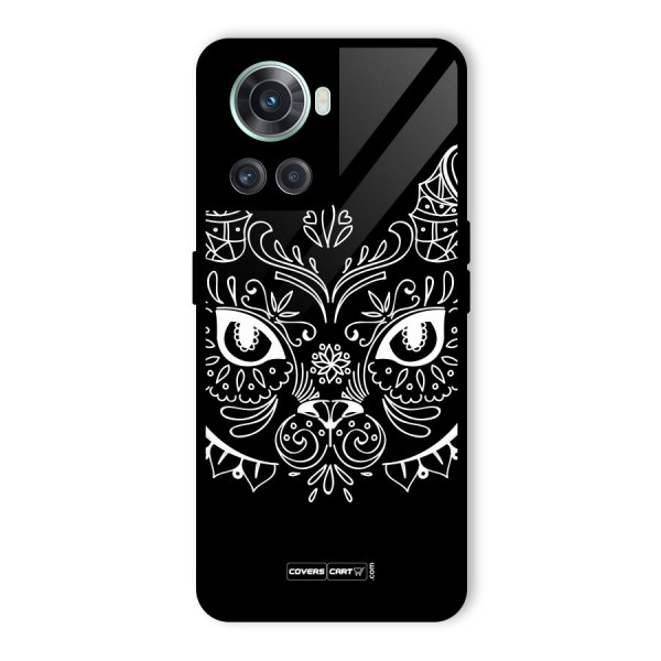 Ethnic Cat Design Glass Back Case for OnePlus 10R