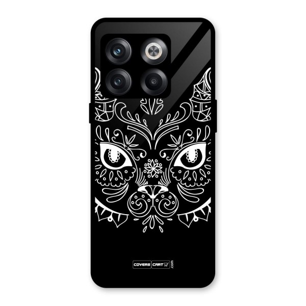 Ethnic Cat Design Glass Back Case for OnePlus 10T