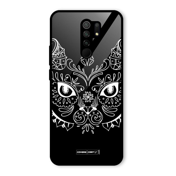 Ethnic Cat Design Glass Back Case for Poco M2