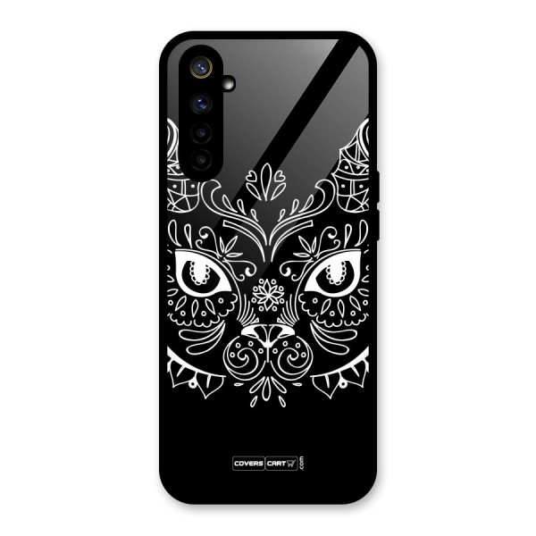 Ethnic Cat Design Glass Back Case for Realme 6