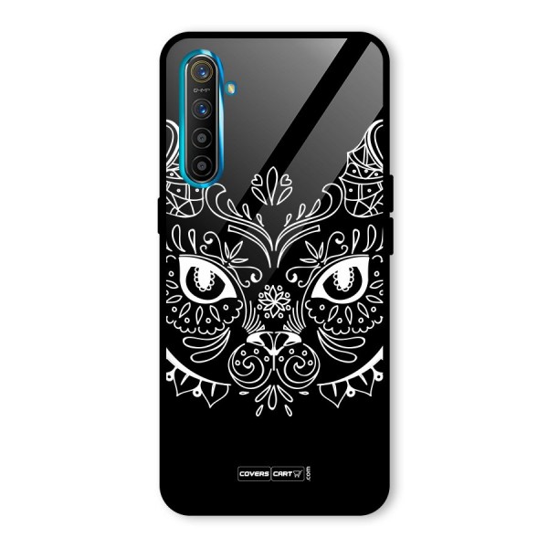 Ethnic Cat Design Glass Back Case for Realme XT