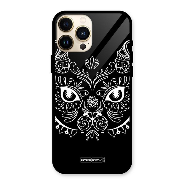 Ethnic Cat Design Glass Back Case for iPhone 13 Pro Max