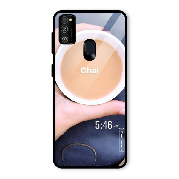 Evening Tea Glass Back Case for Galaxy M21