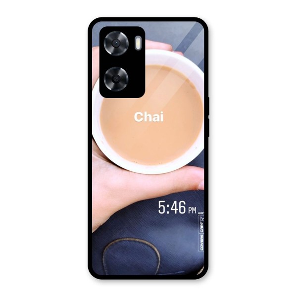 Evening Tea Glass Back Case for Oppo A57 2022