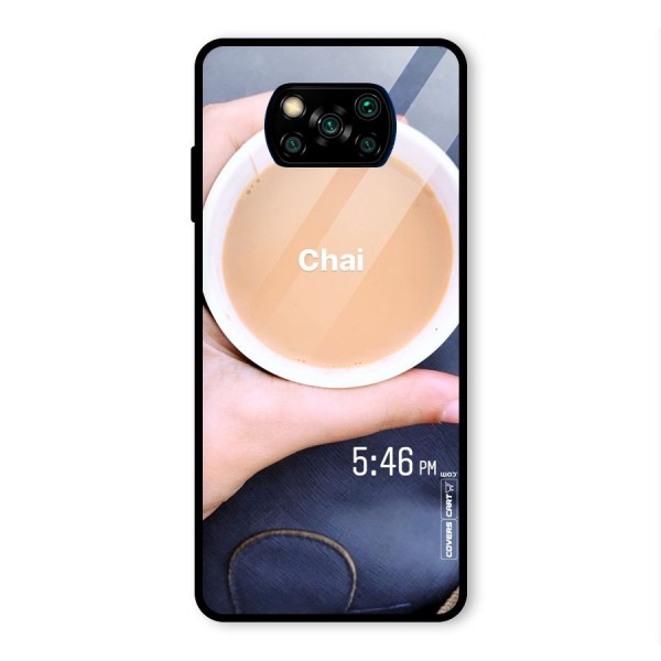 Evening Tea Glass Back Case for Poco X3 Pro