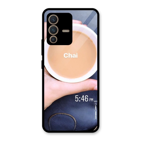 Evening Tea Glass Back Case for Vivo V23 5G