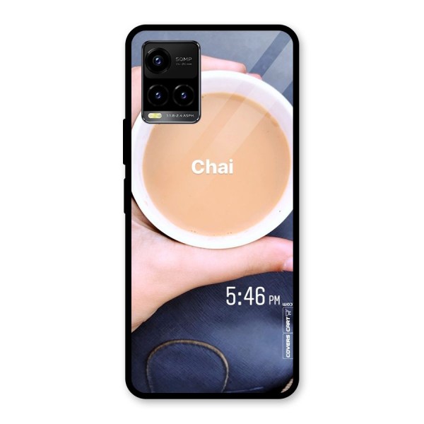 Evening Tea Glass Back Case for Vivo Y21 2021