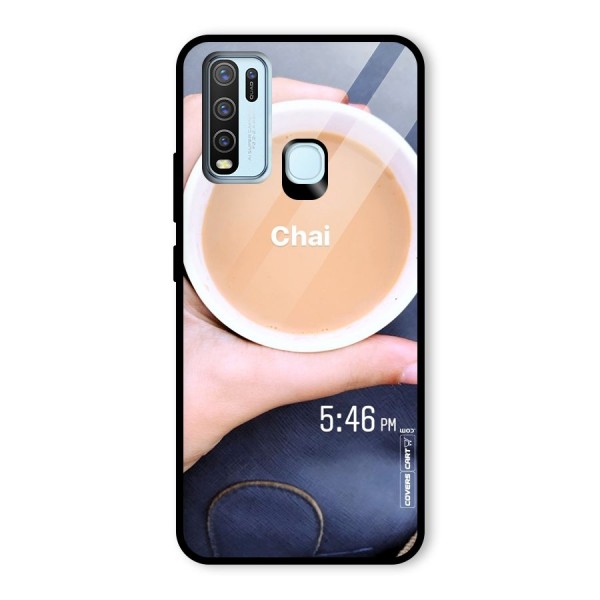 Evening Tea Glass Back Case for Vivo Y30