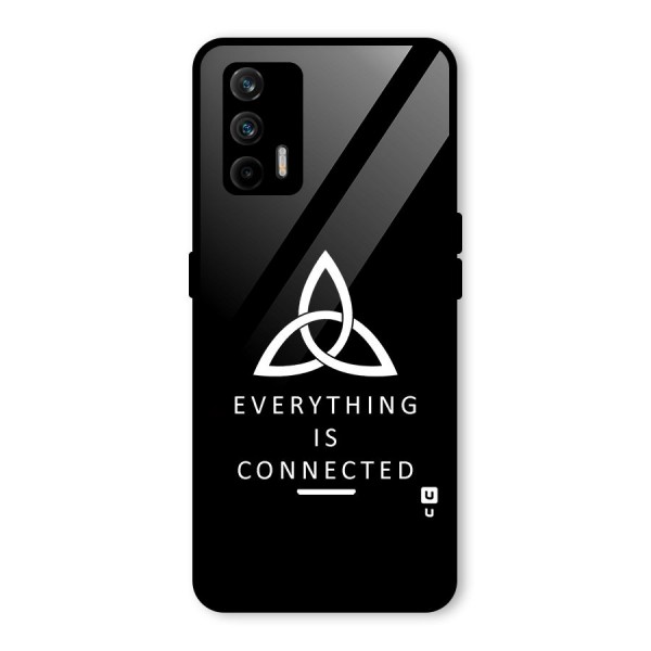 Everything is Connected Typography Glass Back Case for Realme X7 Max