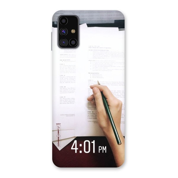 Exam Time Blues Back Case for Galaxy M31s