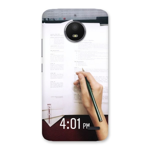 Exam Time Blues Back Case for Moto E4